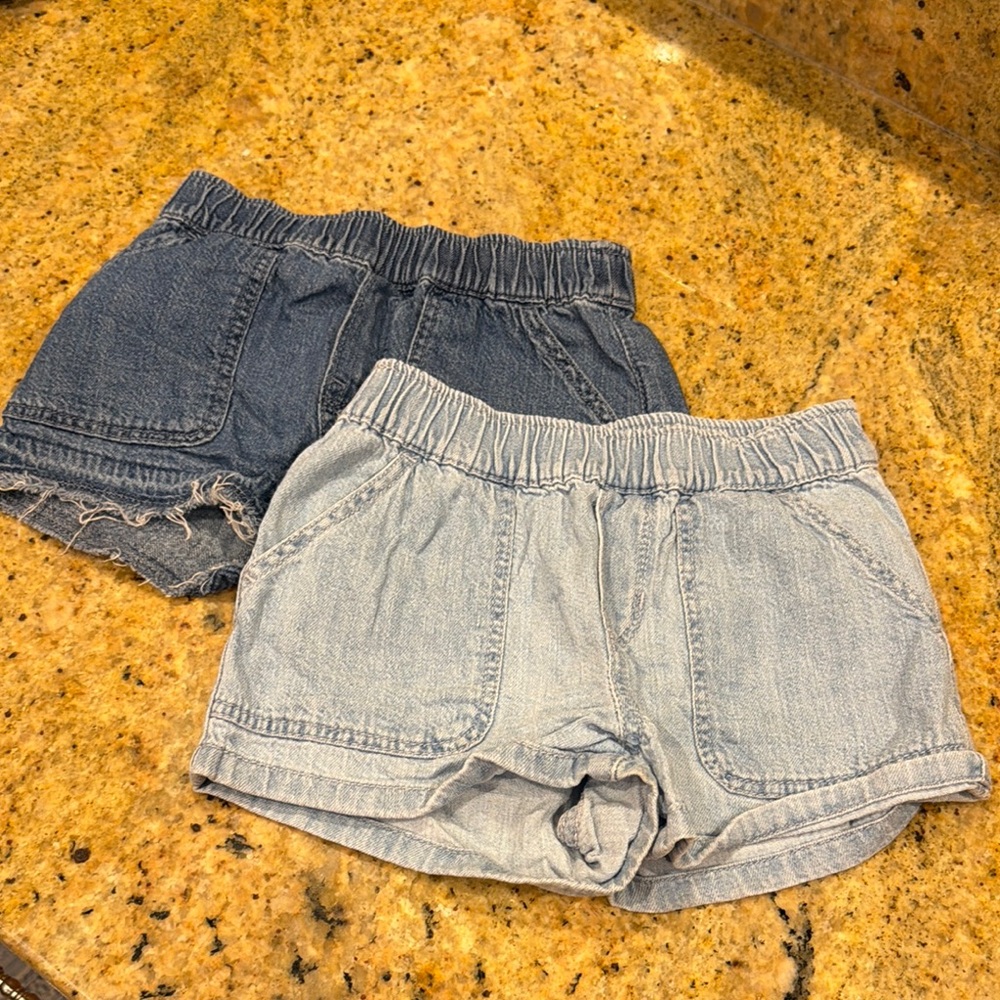 (2) Baby Gap Denim Shorts Set in Dark and Light Blue